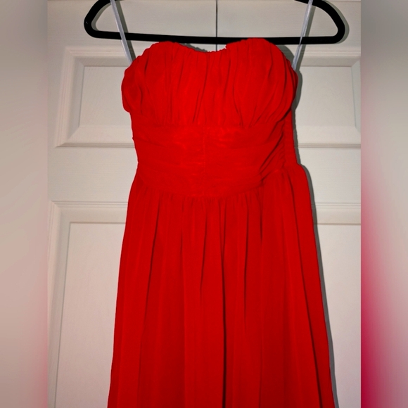 Johnny Martin Size 5 Juniors Red Strapless Mini Dress with Elastic Waistband - Picture 3 of 11